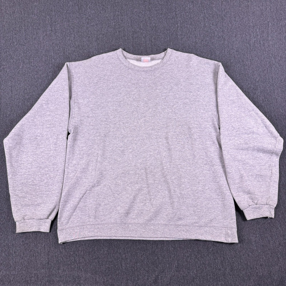 Hanes Unisex Gray Crew Neck Long Sleeve Stretch Every Day‎ Comfort Sweatshirt